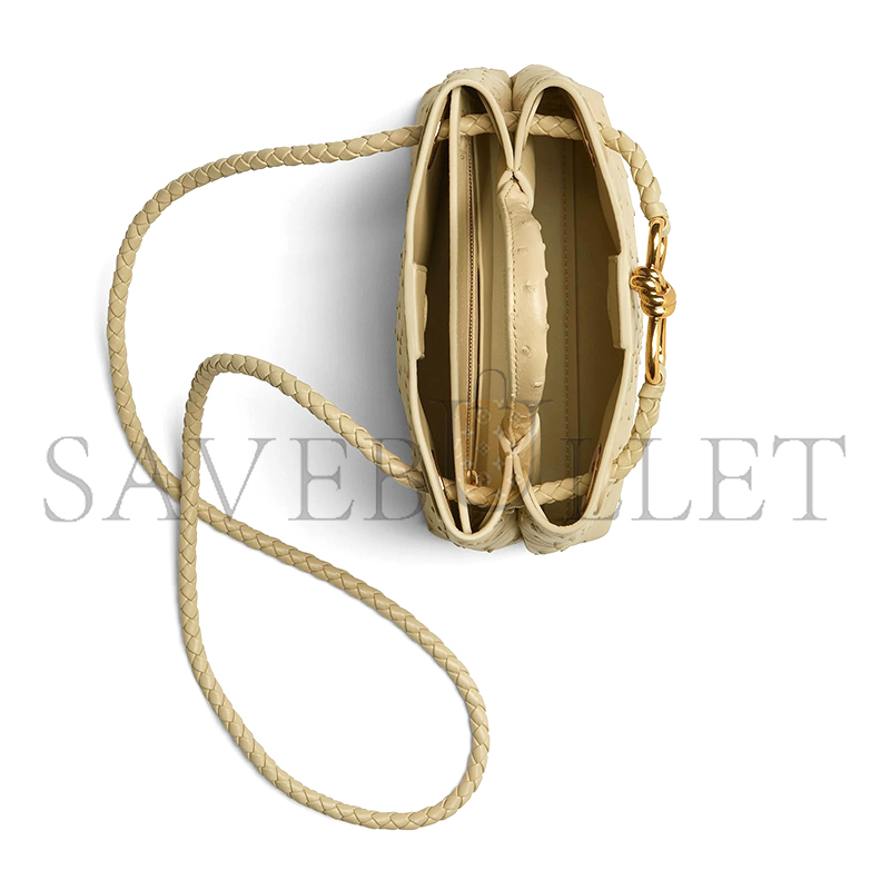 BOTTEGA VENETA MINI ANDIAMO OSTRICH LEATHER 805232 (20.5*15*7.5cm)